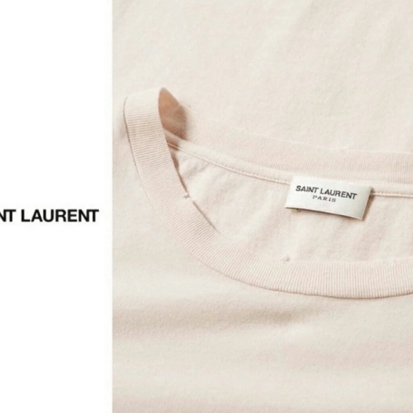 Authentic pink saint Laurent distressed tee shirt - Picture 5 of 8